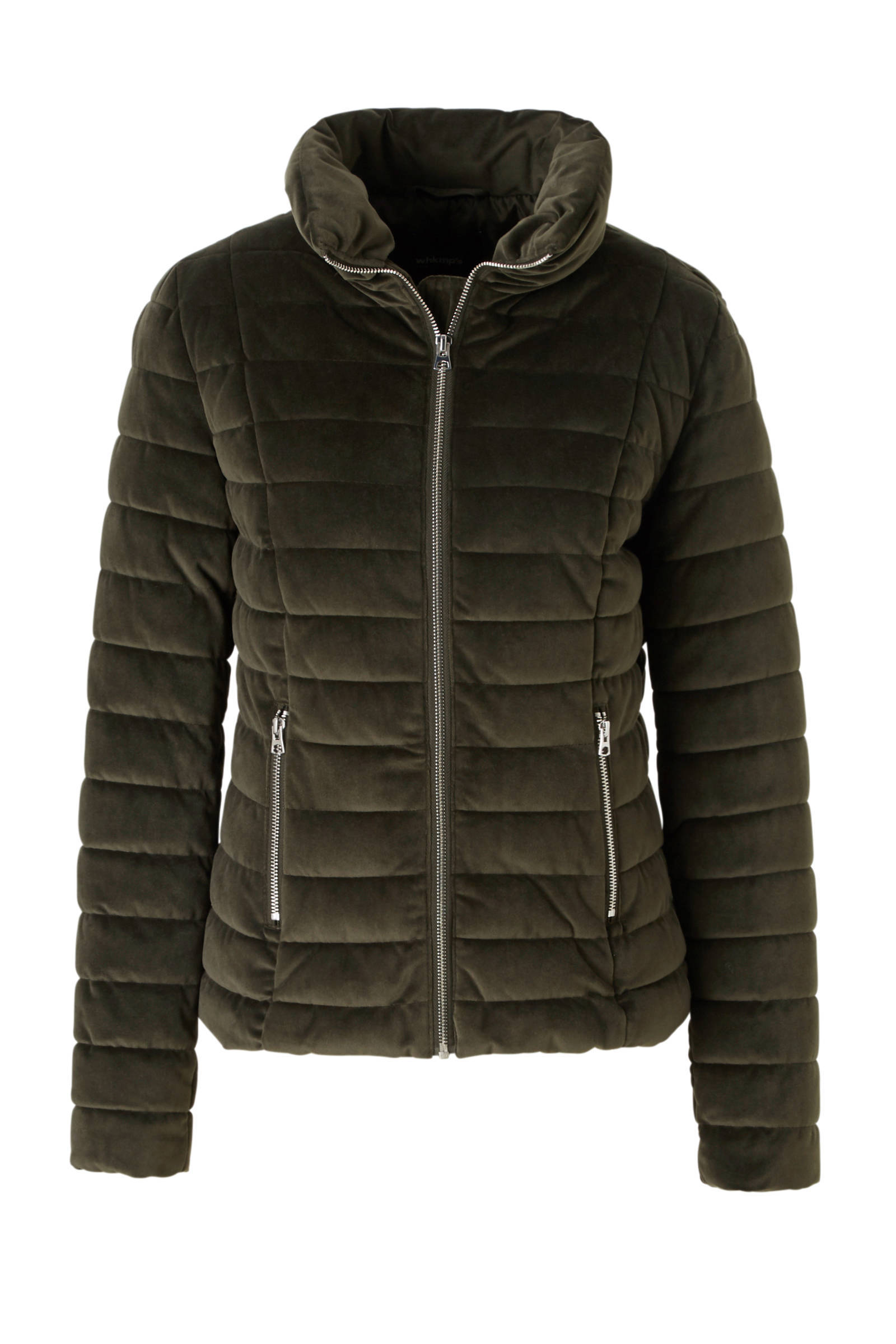 dames winterjas blauw met bontkraag
